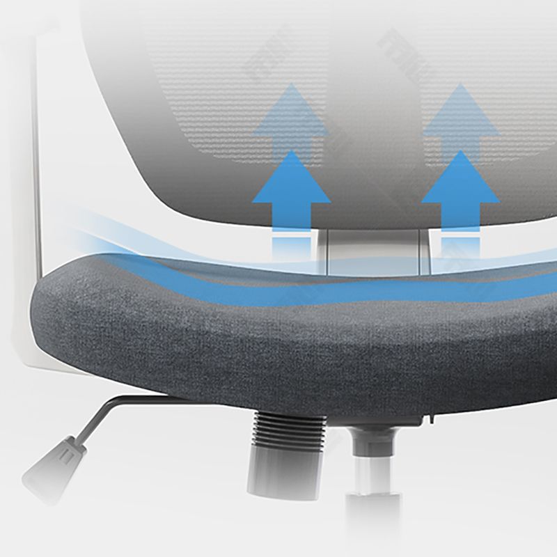 Silla de oficina moderna altura del asiento ajustable brazos fijos silla giratoria con ruedas