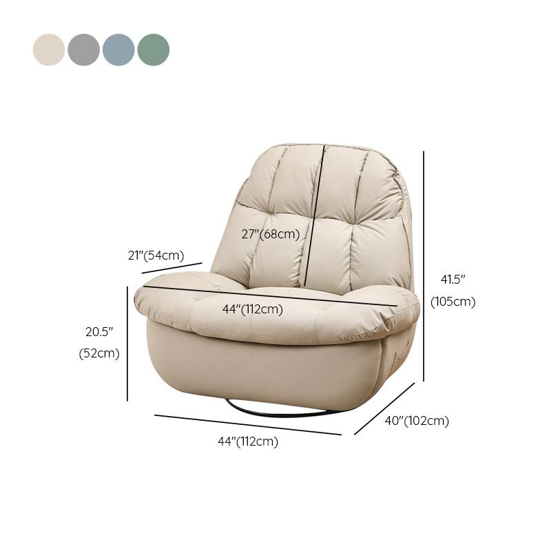 Frame metallico Grower Grower Standard Recliner Solid Color Faux Leather Recliner
