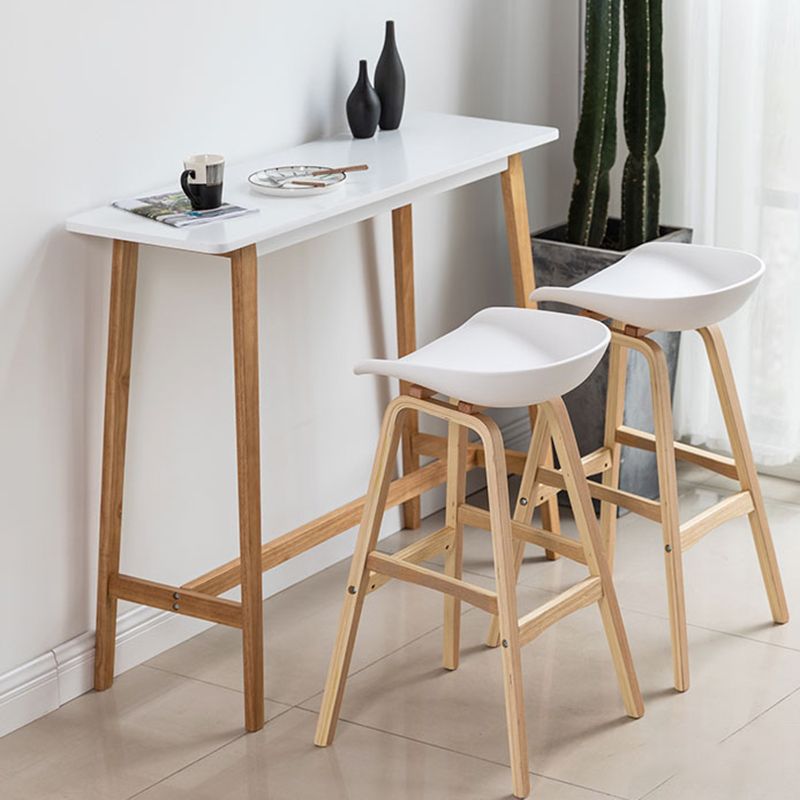 Moderner Bartisch aus massivem Holz, rechteckiger Bartisch für den Pausenraum