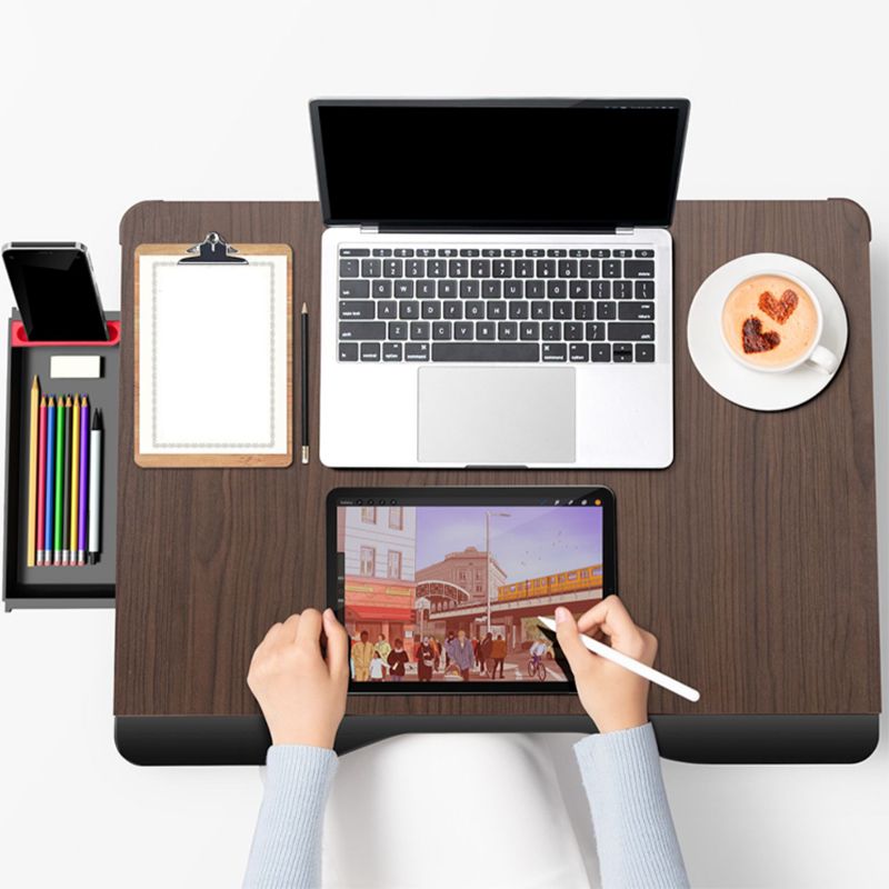 Scrivania di scrittura pieghevole contemporanea scrivania in slitta curva con gambe metalliche