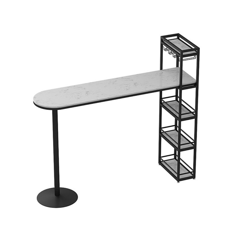 Contemporary Marble Counter Wine Table Double Pedestal Bistro Bar Height Cocktail Table Clearhalo 'Bar Furniture' 'Bar Tables' 'bar_tables' 'furn' 'furn_bar_tables' 'Furniture' 'furniture_bar_tables' 'Kitchen & Dining Furniture' 'kitchen&dining_furn' 'kitchen' 1200x1200_c980a05c-a8d8-41f5-a609-d40962c90d45