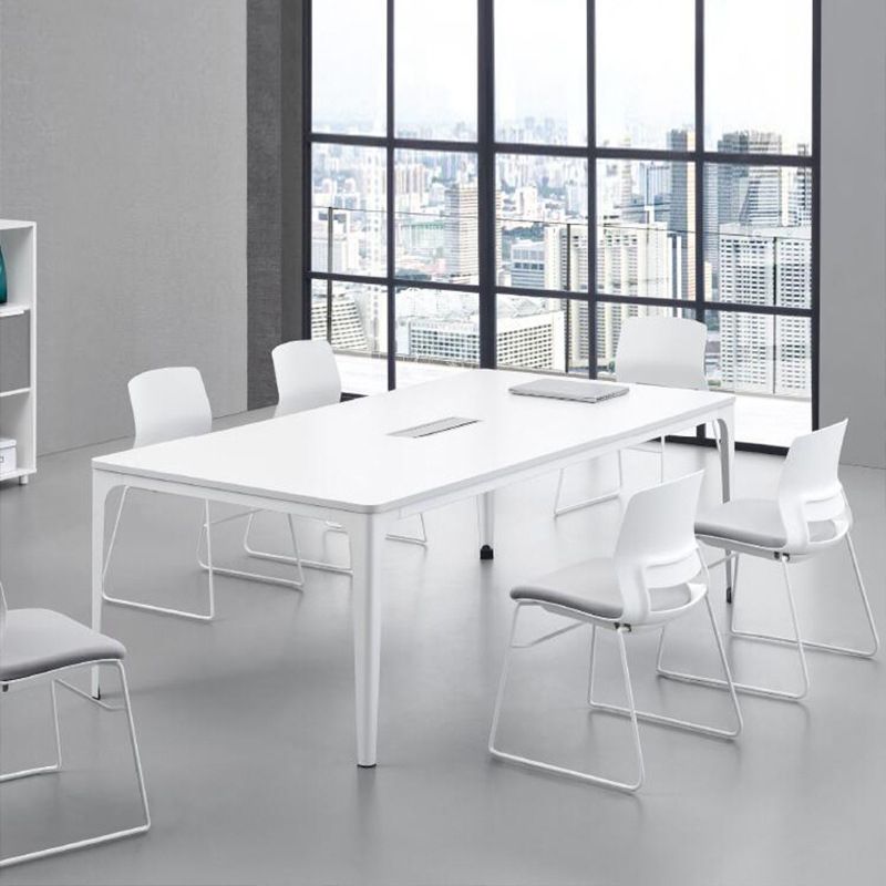 Plastik Low Back Conference Stuhl Moderner Stahlrahmen Armless Chair