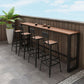Wood Bar Dining Table Modern Rectangle Bar Table with Trestle Pedestal for Courtyard Clearhalo 'Bar Furniture' 'Bar Tables' 'bar_tables' 'furn' 'furn_bar_tables' 'Furniture' 'furniture_bar_tables' 'Kitchen & Dining Furniture' 1200x1200_c983803d-9906-4a6d-a4e1-d683036f4738