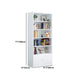 Closed Metal Bookshelf Modern Home Living Room Rectangular Bookcase