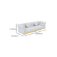 Mid Century Modern White Sofa Echt lederen woonkamer zitplaatsen