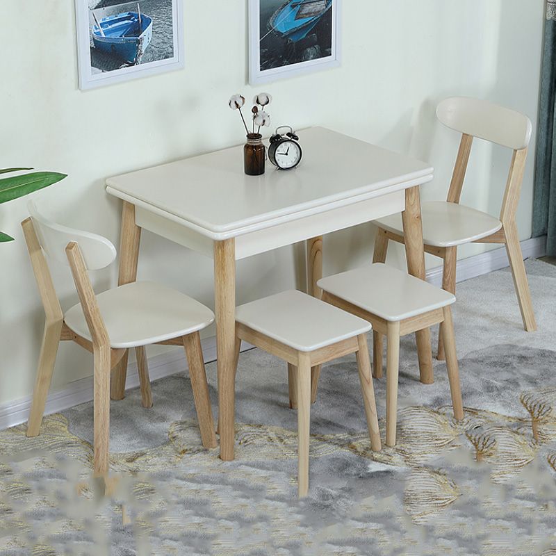 Modern Scalable Rectangle Dining Table Rubber Base for Dining Room Clearhalo 'Dining Tables & Seating' 'Dining Tables' 'dining_table' 'furn' 'furn_dining_table' 'Furniture' 'Kitchen & Dining Furniture' 1200x1200_c989cc7b-c005-4ade-b879-05aafda8b54e