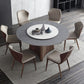 Contemporary Round Stone Standard Height Table Dining Table with Pedestal Base Clearhalo ' dining_table' 'Dining Tables & Seating' 'Dining Tables' 'furn' 'furn_dining_table' 'Furniture' 'furniture_dining_table' 'Kitchen & Dining Furniture' 'kitchen&dining_furn' 'kitchen' 'kitchen_dining_table' 1200x1200_c98a405a-1e6e-476b-a48a-354027a8228f