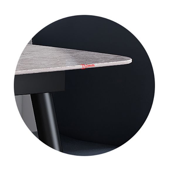 Modern Style Dining Room Set with Sintered Stone Dining Table and Upholstery Chairs Clearhalo 'Dining Room Sets' 'Dining Tables & Seating' 'dining_room_set' 'furn' 'furn_dining_room_set' 'Furniture' 'furniture_dining_room_set' 'Kitchen & Dining Furniture' 'kitchen&dining_furn' 'kitchen' 1200x1200_c98bf77d-2048-40a9-bbd3-fa2bbfaa1506