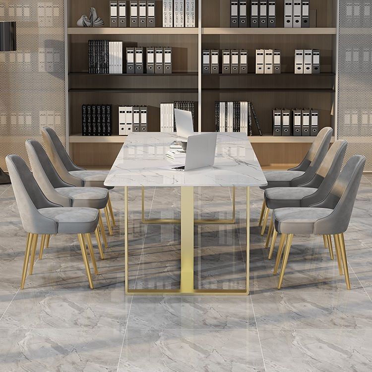 Rectangle White Dining Table Sintered Stone Table Luxury with Double Pedestal Clearhalo ' dining_table' 'Dining Tables & Seating' 'Dining Tables' 'furn' 'furn_dining_table' 'Furniture' 'furniture_dining_table' 'Kitchen & Dining Furniture' 'kitchen&dining_furn' 'kitchen' 'kitchen_dining_table' 1200x1200_c98cf9be-c749-49e2-9570-0cf226da2f9a