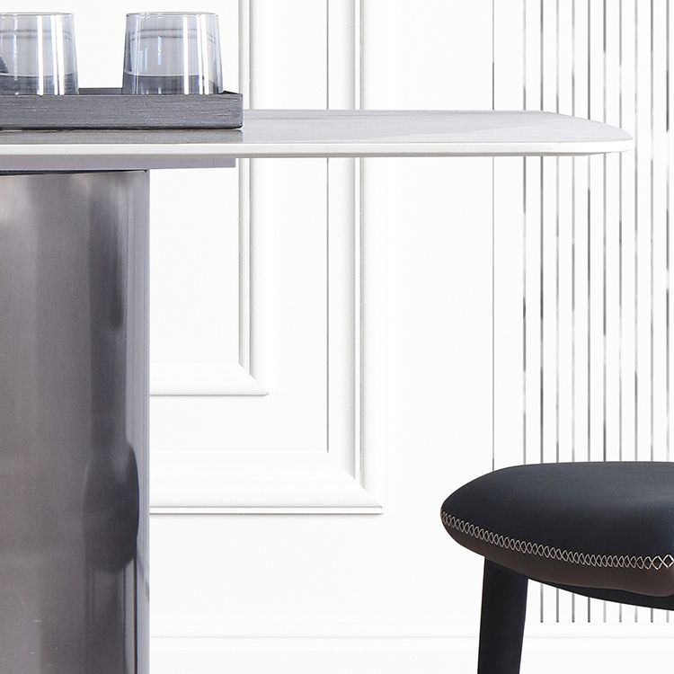 Sintered Stone Modern Rectangle Table Modern Kitchen Table with Double Pedestal in Grey Clearhalo ' dining_table' 'Dining Tables & Seating' 'Dining Tables' 'furn' 'furn_dining_table' 'Furniture' 'furniture_dining_table' 'Kitchen & Dining Furniture' 'kitchen&dining_furn' 'kitchen' 'kitchen_dining_table' 1200x1200_c98da2f7-f36c-4063-8af0-00bb0ef0b710