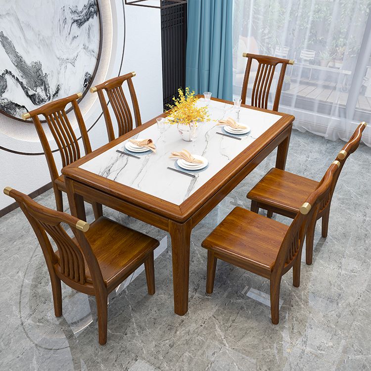 Mid-Century Modern Sintered Stone Table 4 Legs Base Rectangle Table for Home Clearhalo ' dining_table' 'Dining Tables & Seating' 'Dining Tables' 'furn' 'furn_dining_table' 'Furniture' 'furniture_dining_table' 'Kitchen & Dining Furniture' 'kitchen&dining_furn' 'kitchen' 'kitchen_dining_table' 1200x1200_c98f8f1e-1647-4759-ba64-f5583a210ea4