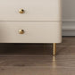 ホワイトロックシートトップゴールドメタルベースグラマスタイル2/5引き出しドレッサー