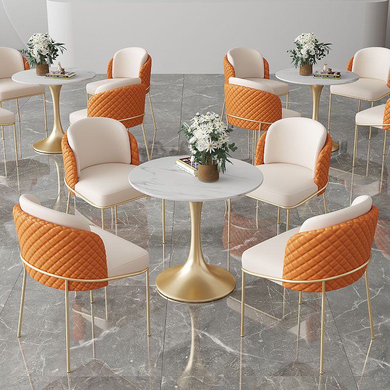 Glam Metal Dining Room Chair Faux Leather Dining Chairs for Home Use Clearhalo 'Dining Chairs' 'Dining Tables & Seating' 'dining_chair' 'furn' 'furn_dining_chair' 'Furniture' 'Kitchen & Dining Furniture' 1200x1200_c99057a7-afdc-4b4d-8ac0-6ed45f45f457