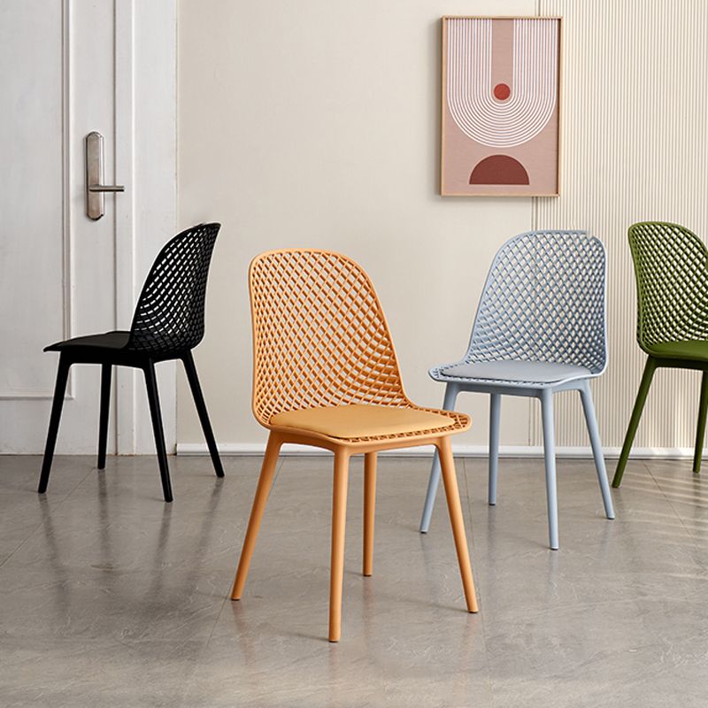 Nordic Cross Back Side Chair Plastic Indoor Chair for Dining Room Bedroom Clearhalo 'Dining Chairs' 'Dining Tables & Seating' 'dining_chair' 'furn' 'furn_dining_chair' 'Furniture' 'Kitchen & Dining Furniture' 1200x1200_c9910b8f-ed9f-486b-b301-97e1570e9d23