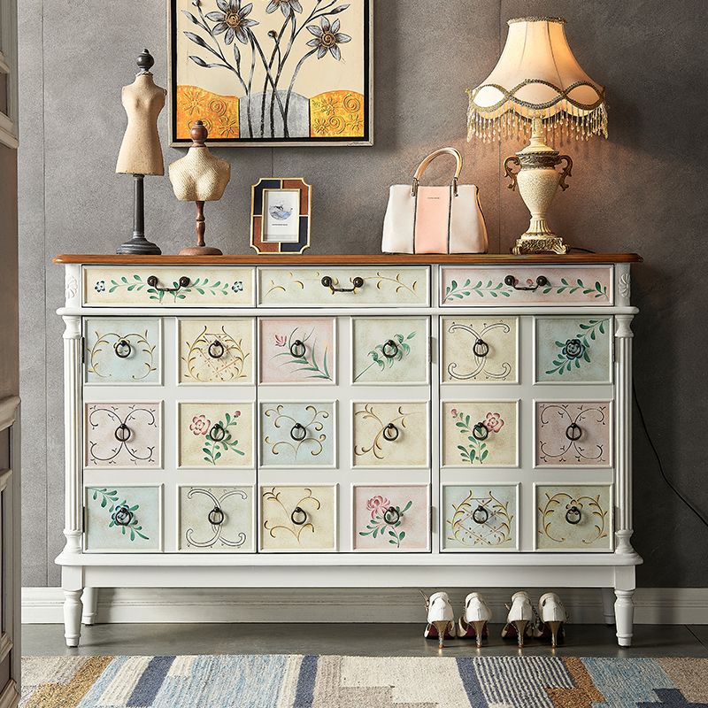 Industrial Painted Accent Cabinet Two/Three Drawers Wood Chest Clearhalo 'Cabinets & Chests' 'cabinets_chests' 'furn' 'furn_cabinets_chests' 'Furniture' 'Living Room Furniture' 1200x1200_c9922881-9b1f-4e80-b71e-cd454e805e91