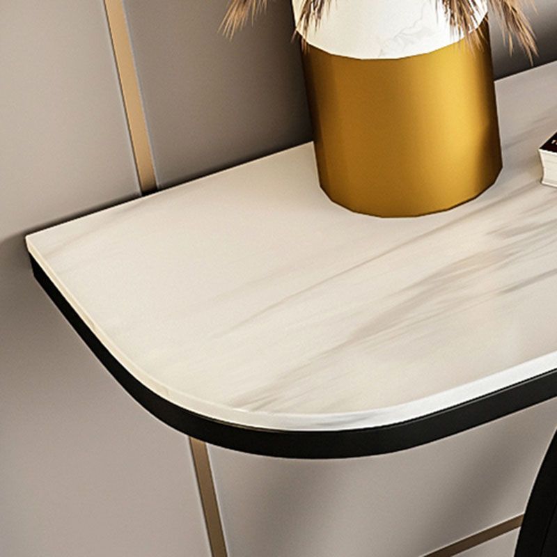 Mesa de consola de glamour de 31.5 pulgadas de acento de altura con 1 estante