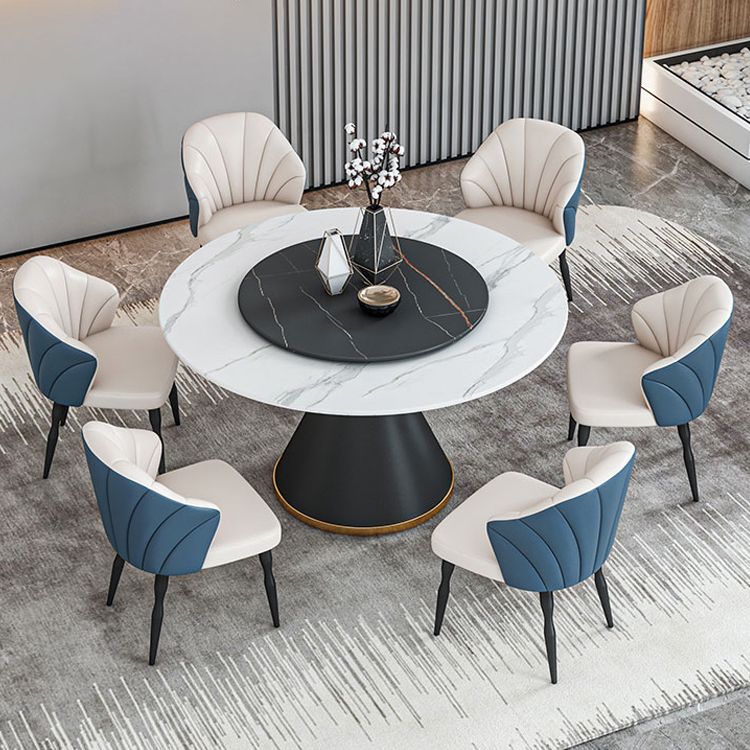 1/2/7/9 Pcs Metal Modern Dining Room Set with Round Indoor Table Dining Set Clearhalo 'Dining Room Sets' 'Dining Tables & Seating' 'dining_room_set' 'furn' 'furn_dining_room_set' 'Furniture' 'furniture_dining_room_set' 'Kitchen & Dining Furniture' 'kitchen&dining_furn' 'kitchen' 1200x1200_c9967e84-f281-4a54-8150-7e5bf4fd1138