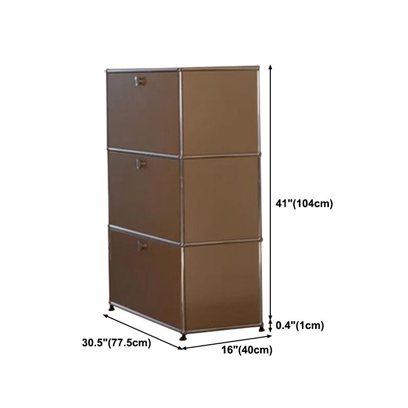 Aparador de estilo de estilo contemporáneo de estilo de madera con marco de metal