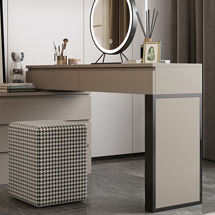 3-piece Vanity Table Set with LED Lighted Mirror Vanity Make Up Table/Stool Set