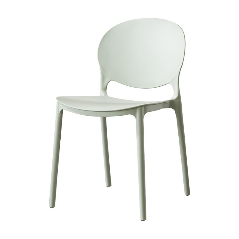 Scandinavian Armless Dining Chairs Stackable Plastic Open Back Side Chair Clearhalo ' kitchen&dining_furn' 'Dining Chairs' 'Dining Tables & Seating' 'dining_chair' 'furn' 'furn_dining_chair' 'Furniture' 'furniture_dining_chair' 'Kitchen & Dining Furniture' 'kitchen' 1200x1200_c9996542-6b69-403f-96a5-1e59d2fa84f7