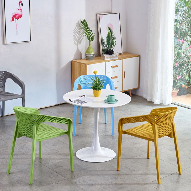 Contemporary Dining Room Chairs Plastic Dining Arm Chair for Home Use (Set of 4) Clearhalo ' kitchen&dining_furn' 'Dining Chairs' 'Dining Tables & Seating' 'dining_chair' 'furn' 'furn_dining_chair' 'Furniture' 'furniture_dining_chair' 'Kitchen & Dining Furniture' 'kitchen' 1200x1200_c99984e4-8b81-41e2-94f0-dc0b0f83c1eb