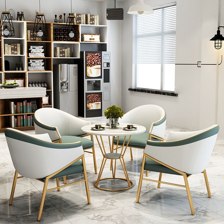 Round Table Dinette Table Traditional Luxury Dinner Room Furniture with Metal Base Clearhalo ' dining_table' 'Dining Tables & Seating' 'Dining Tables' 'furn' 'furn_dining_table' 'Furniture' 'furniture_dining_table' 'Kitchen & Dining Furniture' 'kitchen&dining_furn' 'kitchen' 'kitchen_dining_table' 1200x1200_c99a78cb-882e-4cce-8861-7bafbaa1156b