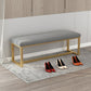 Glam Solid Color Entryway Bench Upholstered Entryway Bench with Cushioned Clearhalo 'Benches' 'Chairs & Seating' 'furn' 'furn_benches' 'Furniture' 'Living Room Furniture' 1200x1200_c99b1e22-fbdd-4460-a309-de01f986b8d1