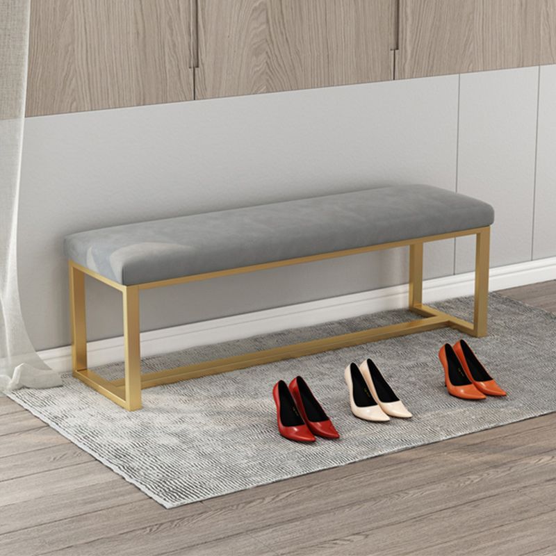 Glam Solid Color Entryway Bench Upholstered Entryway Bench with Cushioned Clearhalo 'Benches' 'Chairs & Seating' 'furn' 'furn_benches' 'Furniture' 'Living Room Furniture' 1200x1200_c99b1e22-fbdd-4460-a309-de01f986b8d1