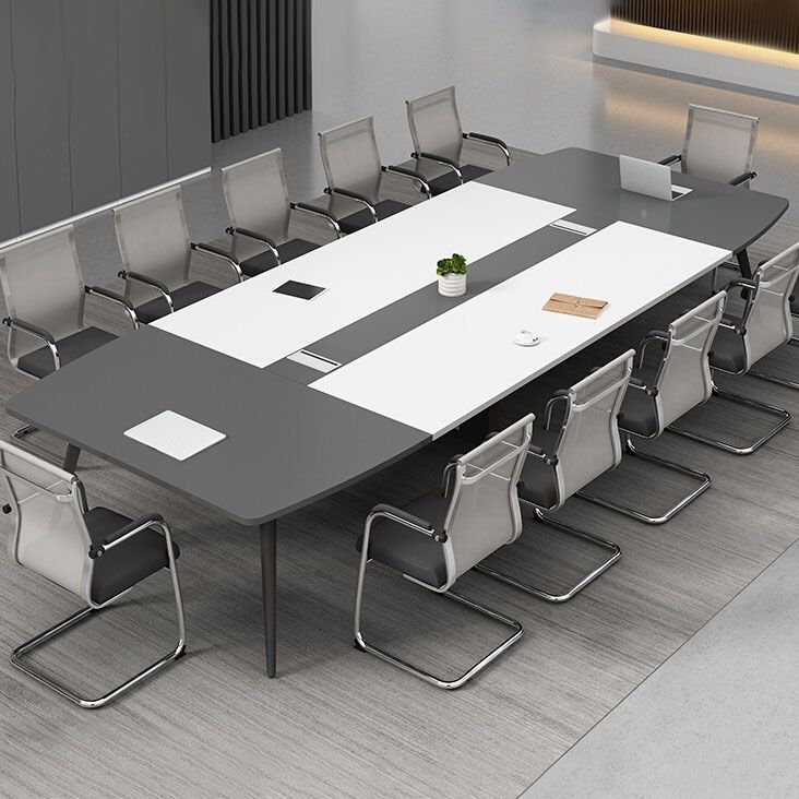 Industrial Curved Writing Desk Cable Management Office Desk with Parsons Base Clearhalo 'furn' 'furn_office_desk' 'Furniture' 'Office Desks' 'Office Furniture' 'office_desk' 1200x1200_c99d2246-8c24-4807-9f97-8152249ac025