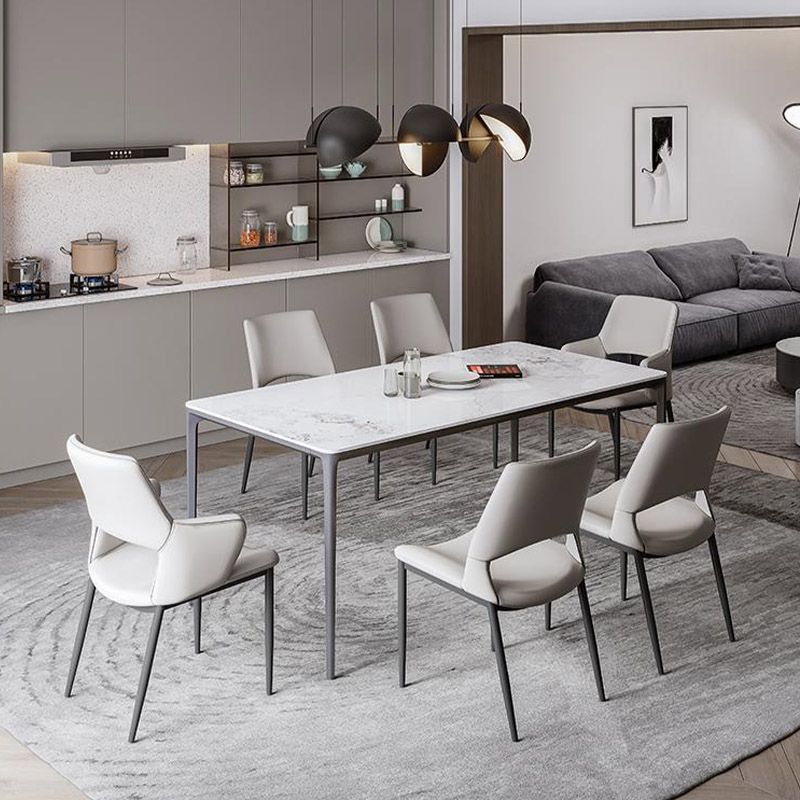 Kitchen Open Back Dining Chair Industrial Upholstered Armless Chair Clearhalo 'Dining Chairs' 'Dining Tables & Seating' 'dining_chair' 'furn' 'furn_dining_chair' 'Furniture' 'Kitchen & Dining Furniture' 1200x1200_c99dd840-f7ba-4303-b718-3a055f197f0f