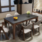 Rectangle Sintered Stone Dining Table Solid Wood Frame Dining Table Clearhalo 'Dining Tables & Seating' 'Dining Tables' 'dining_table' 'furn' 'furn_dining_table' 'Furniture' 'Kitchen & Dining Furniture' 1200x1200_c99e333a-b4e5-4e27-93f6-98c6925214fc