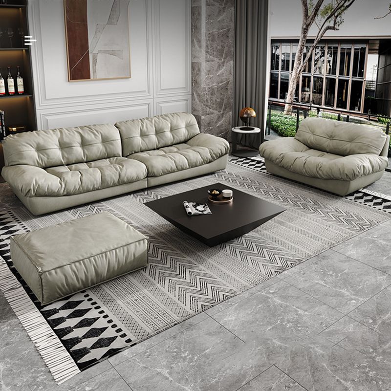 Modern Style Sofa with Pillow Back Sponge Cushion Frosted Velvet & Imitation Leather Clearhalo 'furn' 'furn_sofas' 'Furniture' 'furniture_sofas' 'kitchen' 'kitchen_sofas' 'Living Room Furniture' 'Sofa' 'sofas' 1200x1200_c9a0929a-b925-4f16-853c-01000a8c51a7