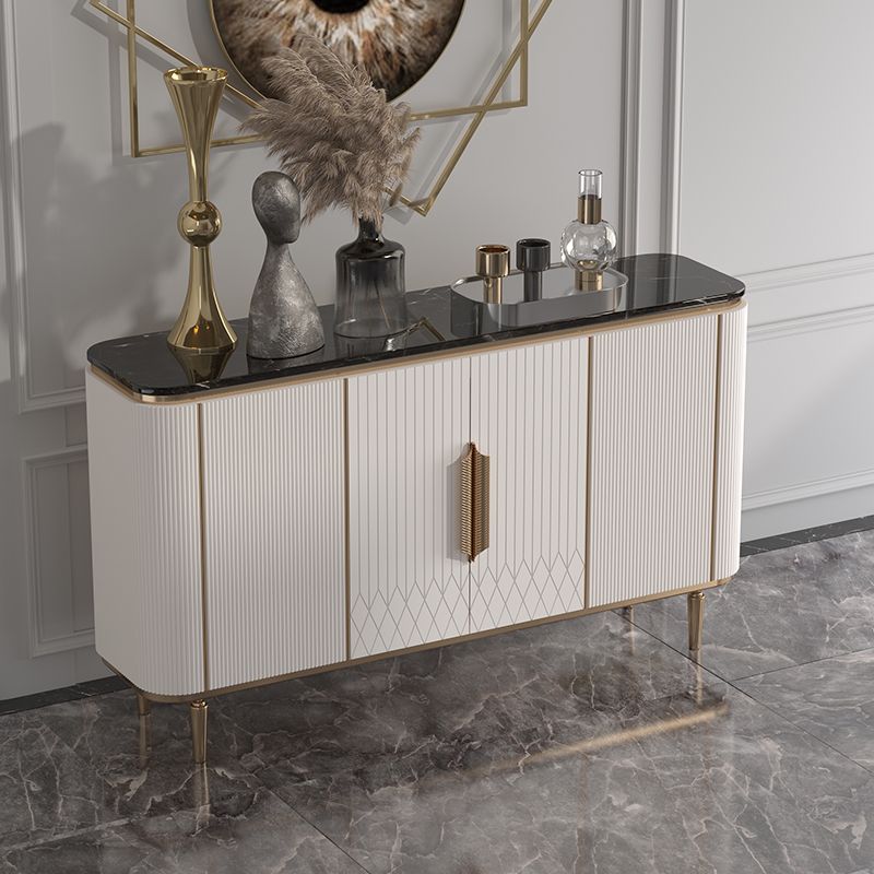 Credenza per la sala da pranzo a buffet bianca di lusso leggera con deposito