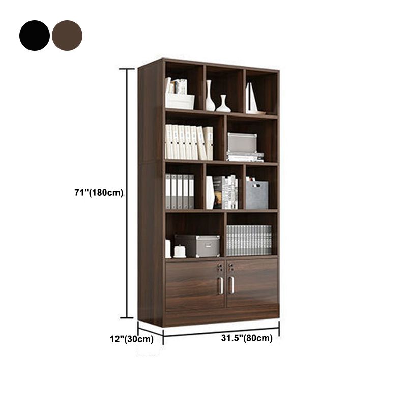 Modern Style Bookcase Engineer Wood Closed Back Bookshelf for Home