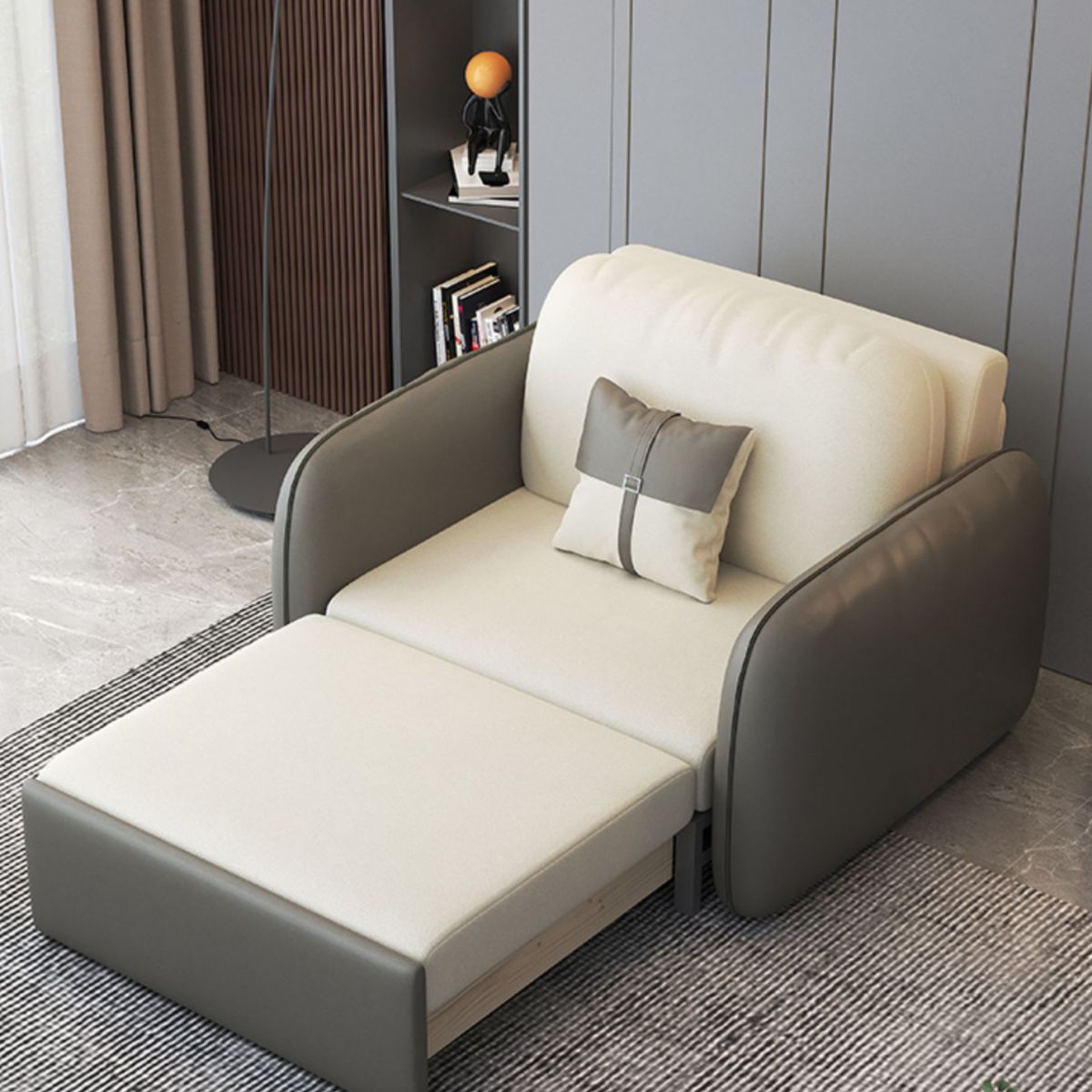 32" Wide Contemporary Sleeper Sofa Futon Faux Leather Sleeper Sofa Clearhalo 'furn' 'furn_futons' 'Furniture' 'Futons & Daybeds' 'Futons' 'Living Room Furniture' 1200x1200_c9a3eb8a-d10a-4ce6-bcdb-5e80d1275eaf