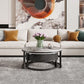Slate Coffee Cocktail Table Round Coffee Table Set with Drawer Clearhalo 'Coffee & Accent Tables' 'Coffee Tables' 'coffee_tables' 'furn' 'furn_coffee_tables' 'Furniture' 'Living Room Furniture' 1200x1200_c9a5016c-7efc-4a6d-9ae8-a058784bf85b