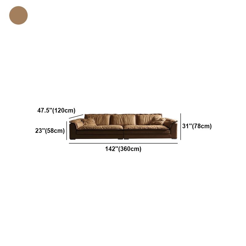 Modernes Kunstleder braunes Sofa Kissen Top Arm Kissen Sofa & Chaise
