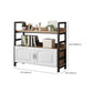 Modern Open Back Shelf Bookcase with Cabinets for Home Office Clearhalo 'Bookcases' 'furn' 'furn_bookcases' 'Furniture' 'Office Furniture' 1200x1200_c9a6a983-f6d6-4a56-87ec-49db814d972f