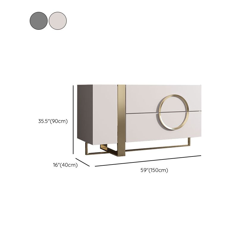 Cómoda combinada clásica y glamorosa con almacenamiento de abedul para dormitorio