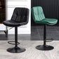 Contemporary Leather Swivel Barstool Indoor Bar Stool with Low Back Clearhalo 'Bar Furniture' 'Bar Stools' 'bar_stools' 'furn' 'furn_bar_stools' 'Furniture' 'furniture_bar_stools' 'Kitchen & Dining Furniture' 1200x1200_c9a7cb8d-8baf-4323-b38d-925bb4d1843a