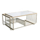 Table basse Frame Table de cocktail en marbre Glam avec étagère