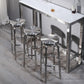 Silver Industrial 29.5" H Barstool Glossy Stainless Steel Brushed Tall Stool 1 Piece Clearhalo 'Bar Furniture' 'Bar Stools' 'bar_stools' 'furn' 'furn_bar_stools' 'furniture_bar_stools' 'Kitchen & Dining Furniture' 'kitchen&dining_furn' 'kitchen' 'kitchen_furn' Furniture' 1200x1200_c9aa1085-e745-4586-8ce4-926a20be397f