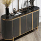 Sideboard di marmo in finta fusione a buffet in stile contemporaneo con armadi