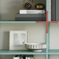 9.8" W Modern Open Storage Bookcase Metal Bookshelf with Shelves