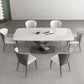 Industrial Style Rectangle Table Sintered Stone Dining Table with Metal Legs for Home Clearhalo 'Dining Tables & Seating' 'Dining Tables' 'dining_table' 'furn' 'furn_dining_table' 'Furniture' 'Kitchen & Dining Furniture' 1200x1200_c9ab444b-784d-4d9f-834a-5a94556ee541