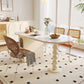 Modern Free Form Dining Table for Kitchen White Dinette Table with Storage Clearhalo 'Dining Tables & Seating' 'Dining Tables' 'dining_table' 'furn' 'furn_dining_table' 'Furniture' 'Kitchen & Dining Furniture' 1200x1200_c9acfef6-a9c9-4a4f-9079-5c0db858f590