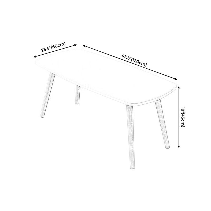 4 Legs Coffee Table Geometric Wood Cocktail Table in White and Natural Clearhalo 'Coffee & Accent Tables' 'Coffee Tables' 'coffee_tables' 'furn' 'furn_coffee_tables' 'Furniture' 'furniture_coffee_tables' 'Living Room Furniture' 1200x1200_c9ae12ab-b67d-4c2d-b344-6147c3c98f2f