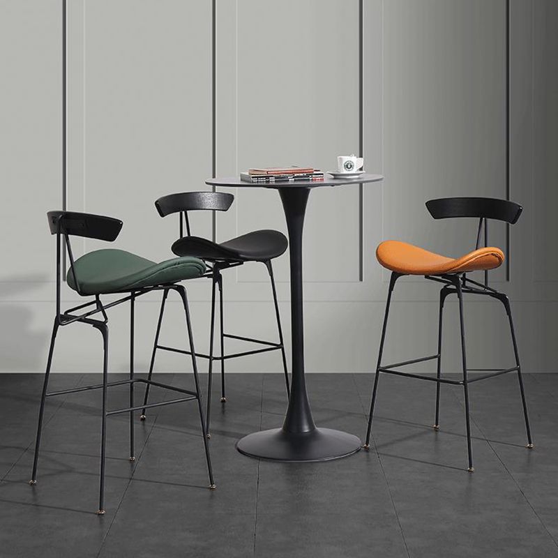Nordic Iron Simple Barstool Indoor Tall Stool with Imitation Leather Seat(set of 2) Clearhalo 'Bar Furniture' 'Bar Stools' 'bar_stools' 'furn' 'furn_bar_stools' 'furniture_bar_stools' 'Kitchen & Dining Furniture' 'kitchen&dining_furn' 'kitchen' 'kitchen_furn' Furniture' 1200x1200_c9afc11b-5122-46e6-8ff1-227970227d60