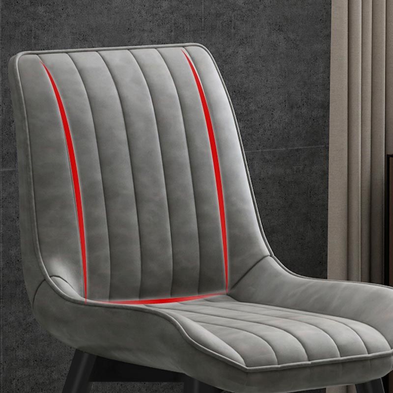 Silla de comedor Glam de piel sintética, silla Parsons con acabado mate para el hogar