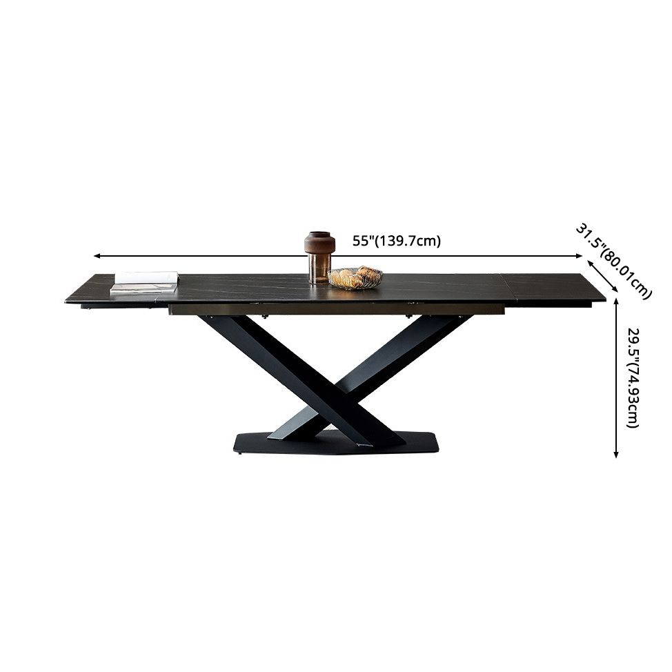 Minimalist Foldable Dining Set Standard Height with Black Base Dining Room Set for Home Use Clearhalo 'Dining Room Sets' 'Dining Tables & Seating' 'dining_room_set' 'furn' 'furn_dining_room_set' 'Furniture' 'furniture_dining_room_set' 'Kitchen & Dining Furniture' 'kitchen&dining_furn' 'kitchen' 1200x1200_c9b06867-95f2-4b26-bb76-5826796b4b99